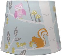 Load image into Gallery viewer, teal woodland animals light shade