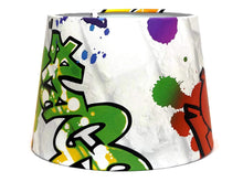 Load image into Gallery viewer, white graffiti lampshade